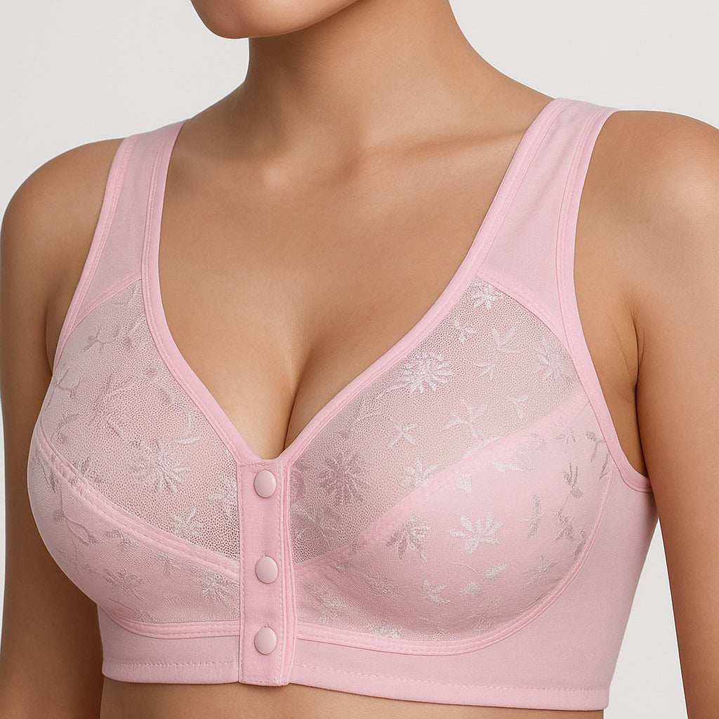 Wireless Floral Net Bra